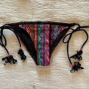 BILLABONG beaded tassel aztec swim bottoms S